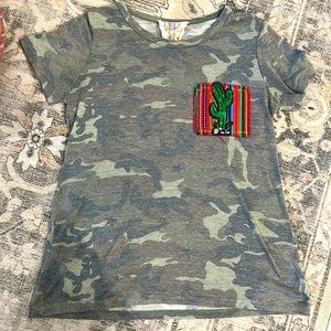 Camouflage Cactus pocket Tshirt